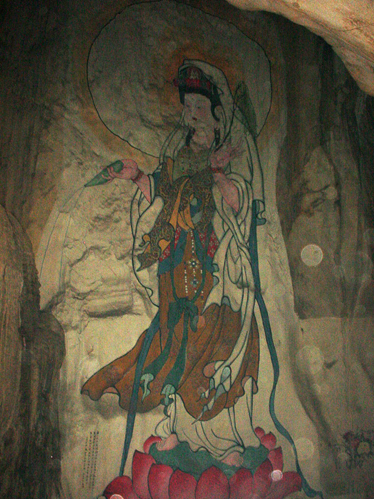 Ipoh San Bao Dong cave Buddhist temple paintings Jul 2000 31