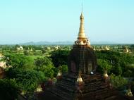 Asisbiz Pagan Dhamma ya zi ka Pagoda panoramic views Nov 2004 04