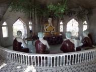 Asisbiz Hlwaga Lake Pagoda Buddha statues Mingaladon Yangon Myanmar Jan 2010 02