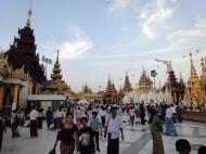 Asisbiz Myanmar Yangon Shwedagon Pagoda at twilight Dec 2009 05