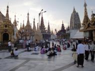 Asisbiz Myanmar Yangon Shwedagon Pagoda at twilight Dec 2009 10