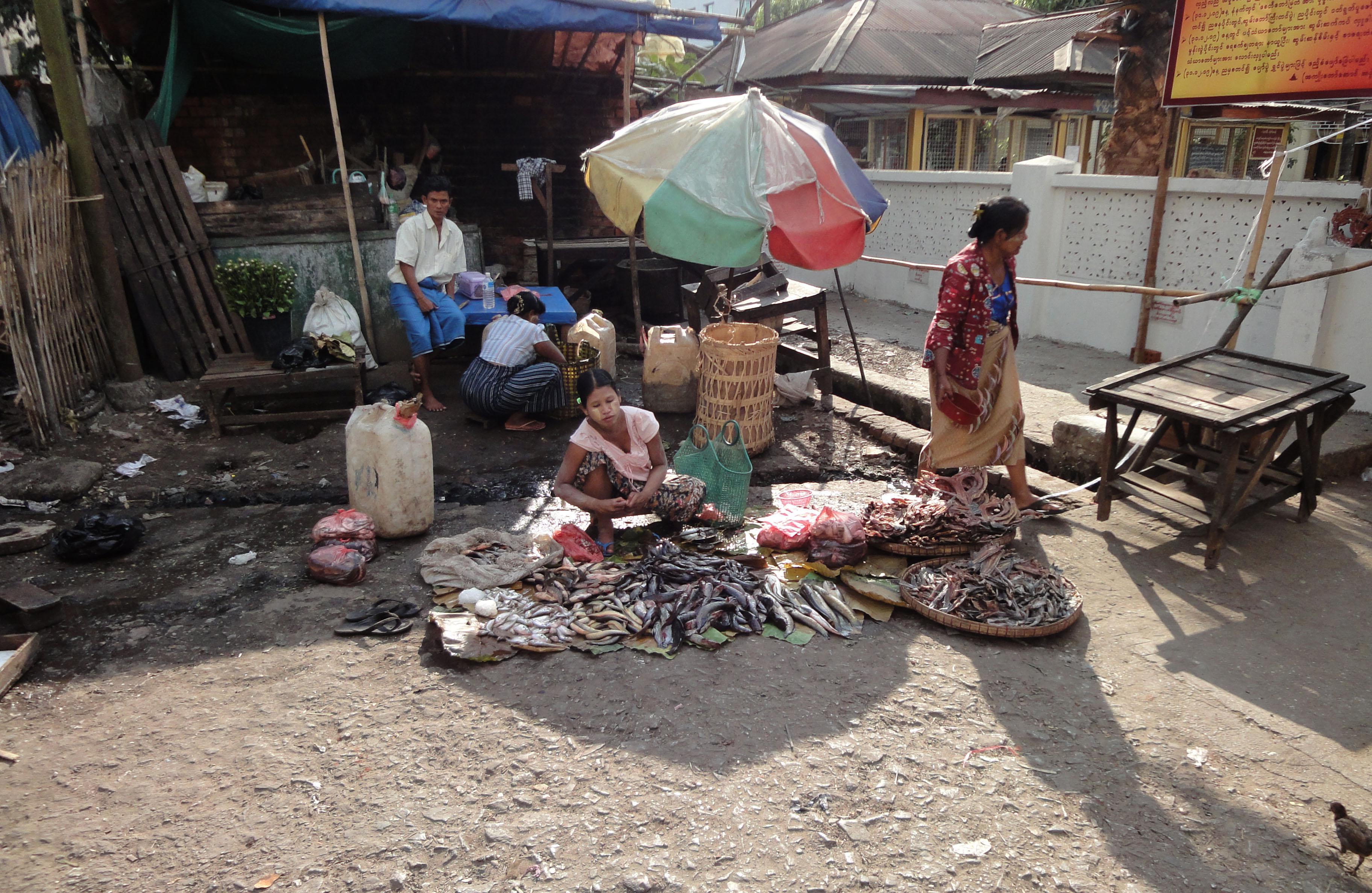 Asisbiz Yangon Hledan street market venders Myanmar 2009 13