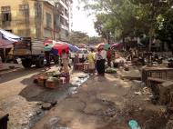 Asisbiz Yangon Hledan street market venders Myanmar 2009 01