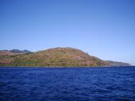 Asisbiz Bagalangit Point lighthouse Calumpan Peninsula viewed from a banca Anilao Batangas 03