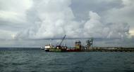 Asisbiz Philipinas Shell Petroleum corporation refinery pier tropical storm back ground 01