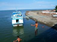 Asisbiz Kids diving of Naujan Estrella bridge Oriental Mindoro Philippines Feb 2006 10