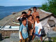 Asisbiz Kids diving of Naujan Estrella bridge Oriental Mindoro Philippines Feb 2006 51