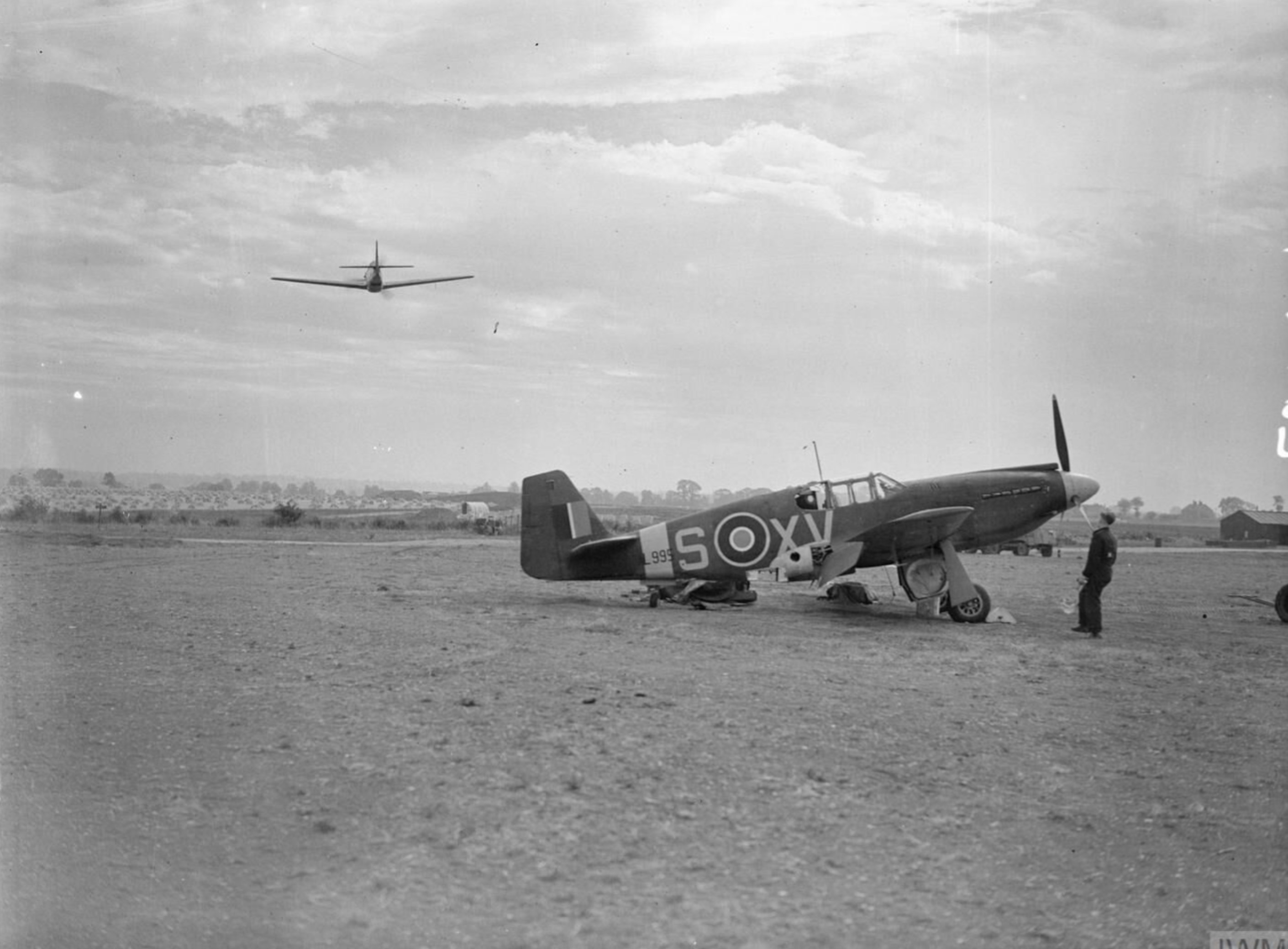 Mustang I RAF 2Sqn XVS AL995 undergoes an overhaul at Sawbridgeworth Hertfordshire 01