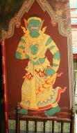 Asisbiz Grand Palace temple doors Gold leaf Buddhist paintings Bangkok Thailand 15