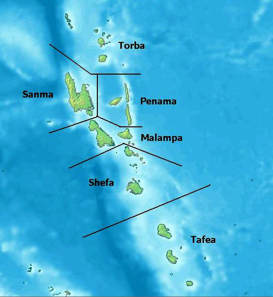 0 Map Vanuatu Provinces 01