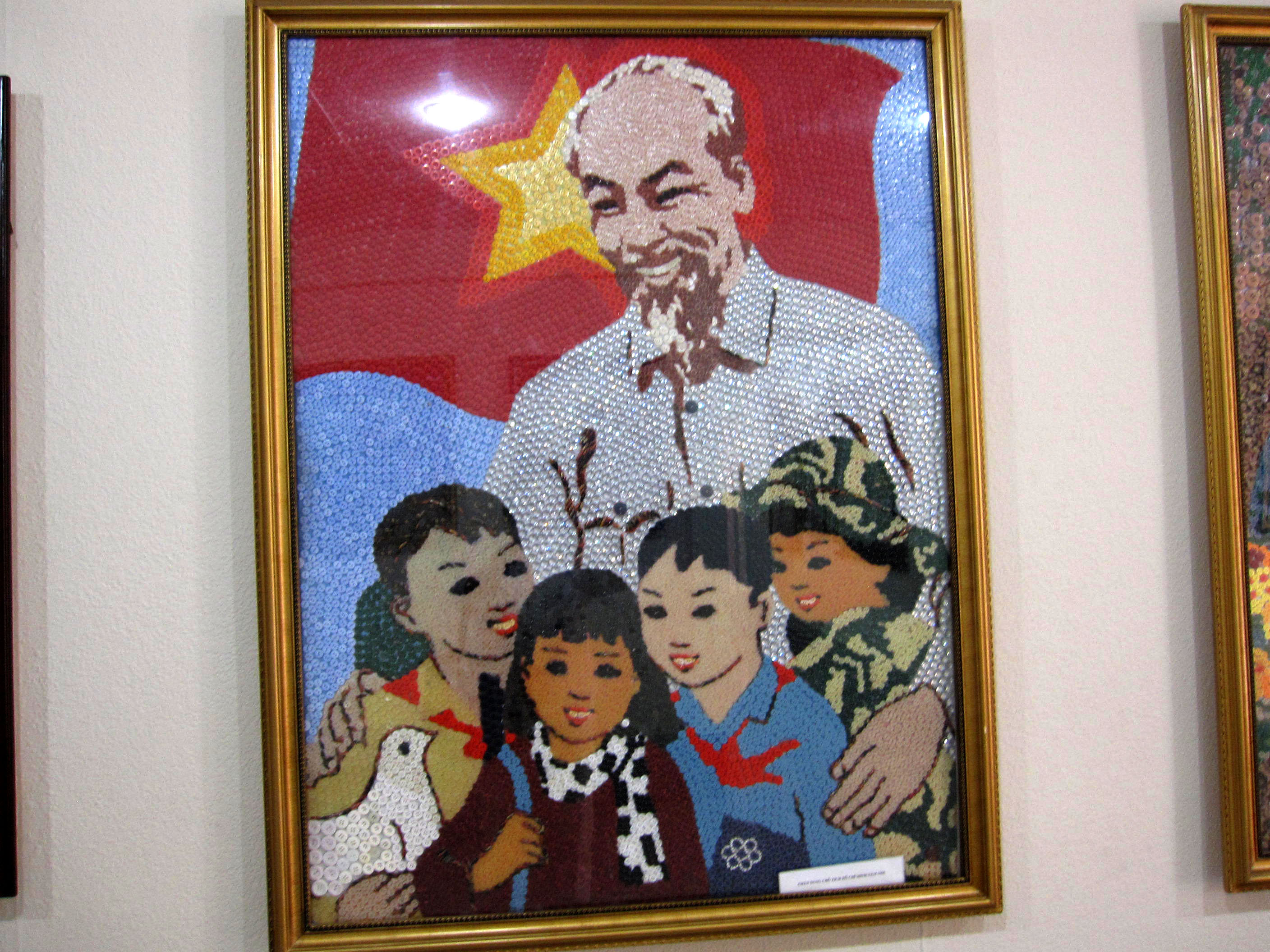 HCMC Nha Rong Quay Museum paintings done with buttons 2009 13