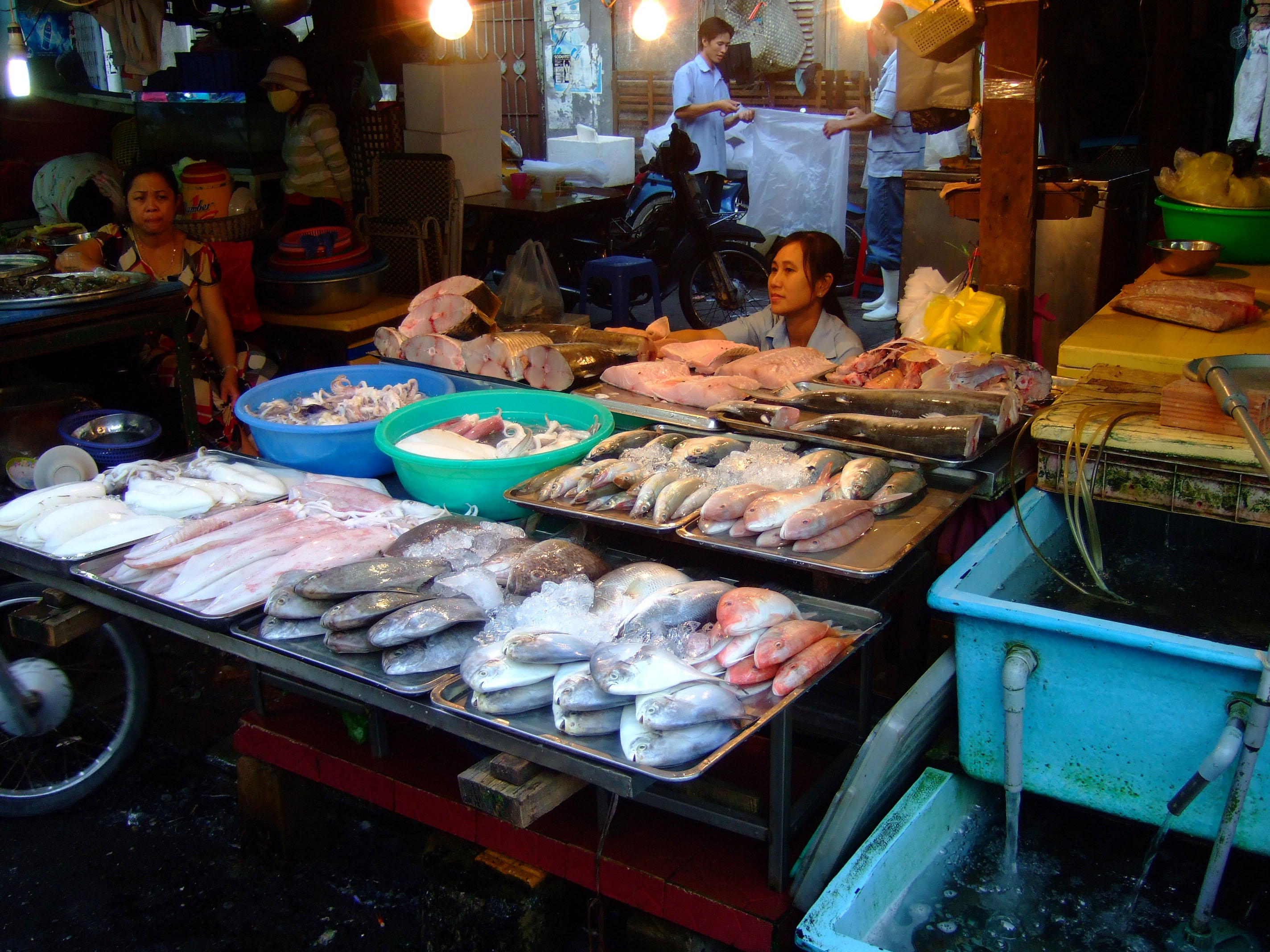 Vietnam Ho Chi Minh City Saigon Ben Thanh Market Stalls Feb 2009 03