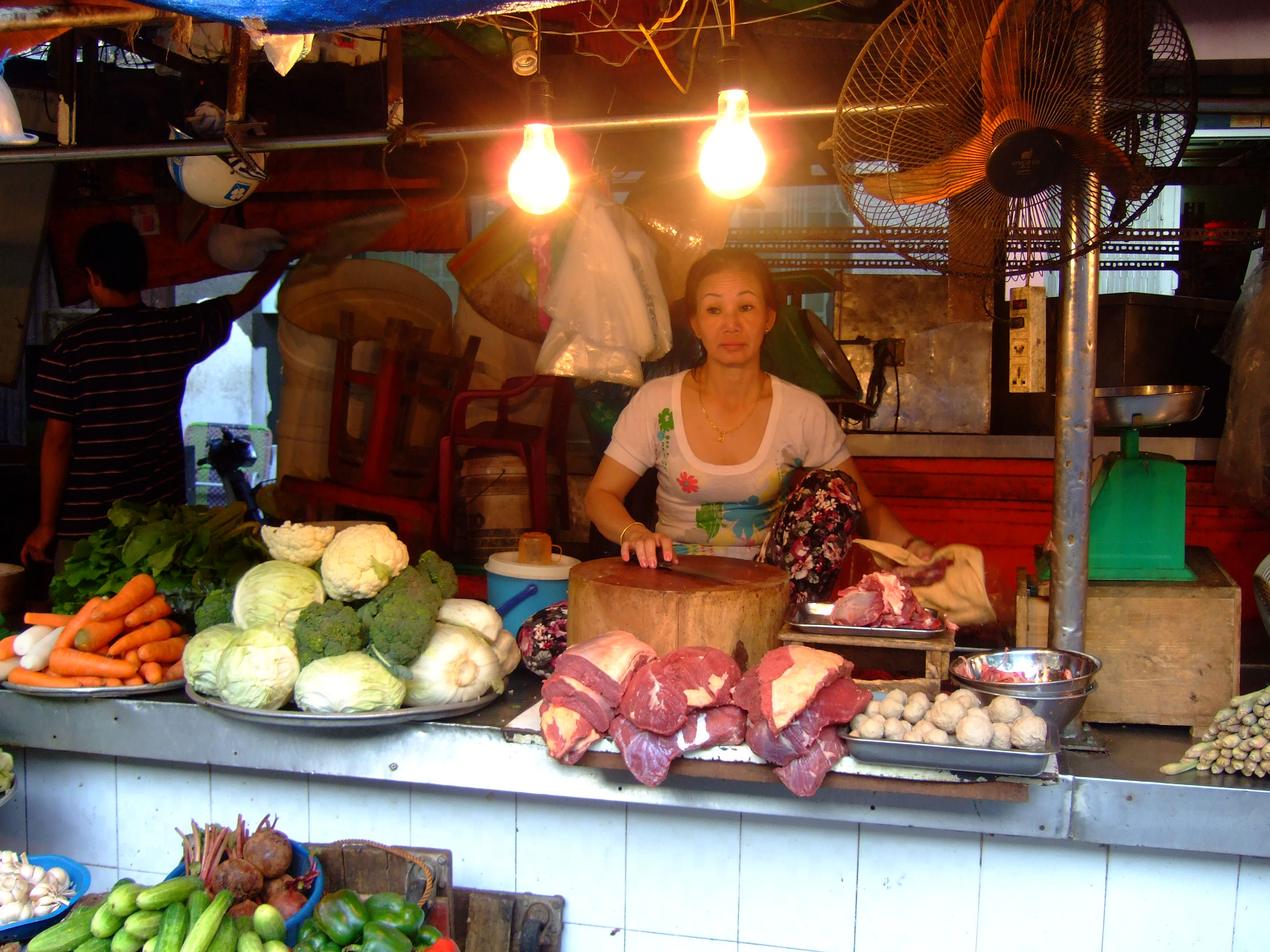 Vietnam Ho Chi Minh City Saigon Ben Thanh Market Stalls Feb 2009 06
