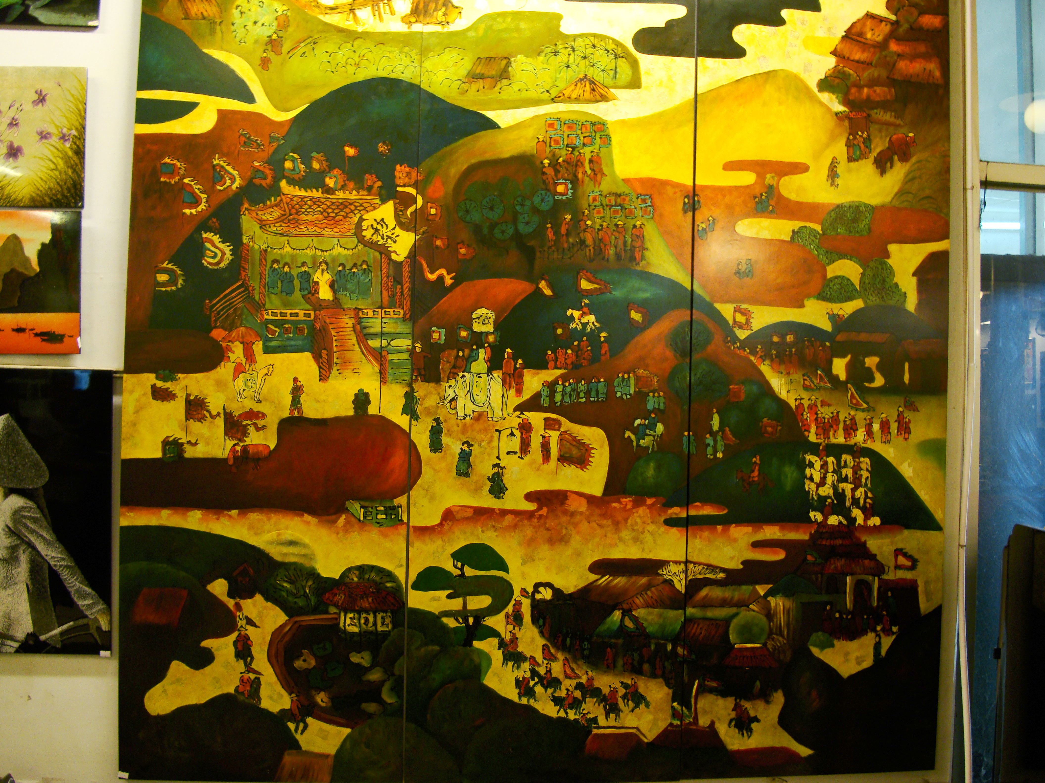 Vietnamese Lacquerware paintings Tay Son District 3 HCMC 2009 19