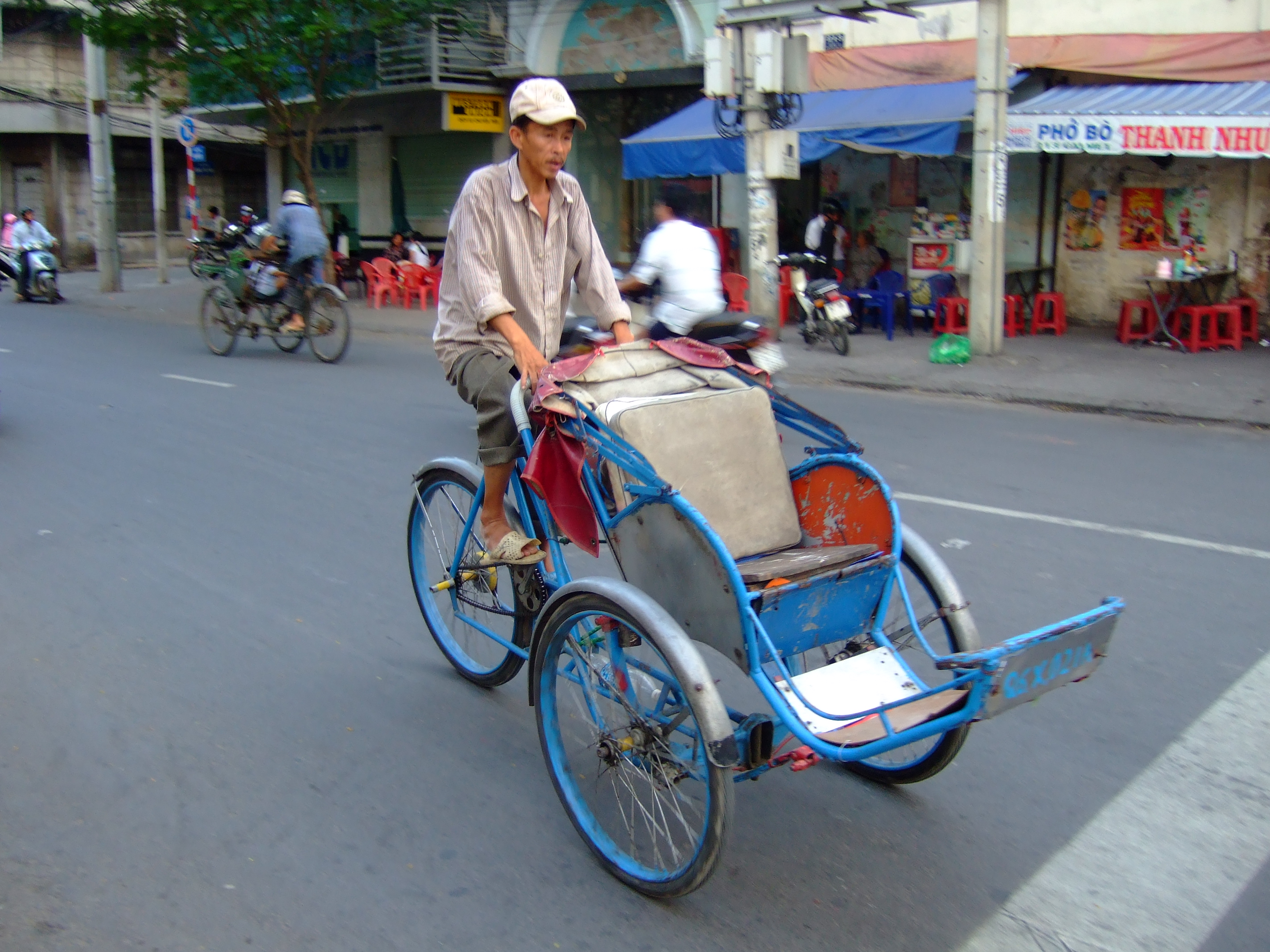 Vietnam Ho Chi Minh City street scenes push bikes Feb 2009 001
