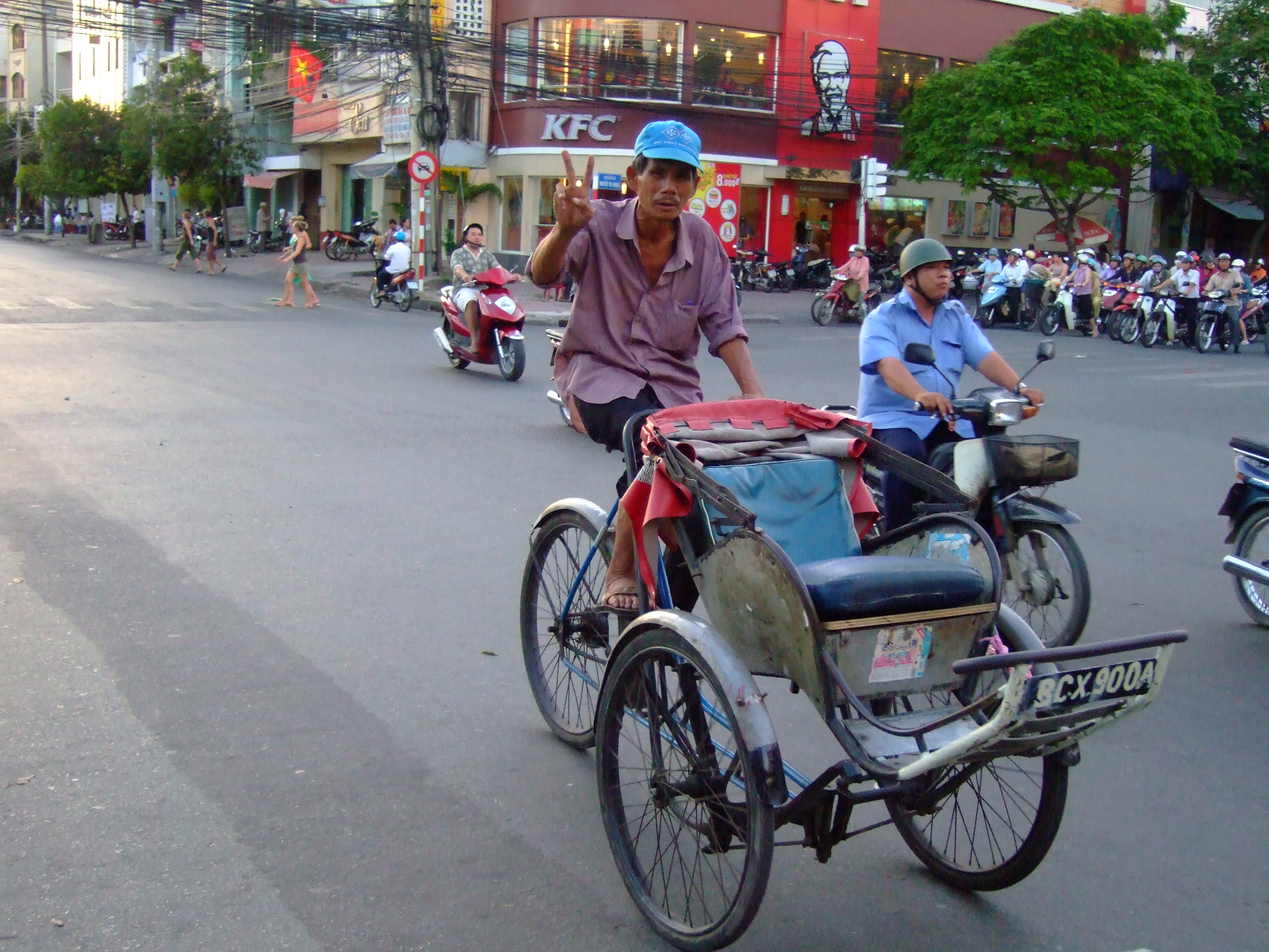 Vietnam Ho Chi Minh City street scenes push bikes Feb 2009 045