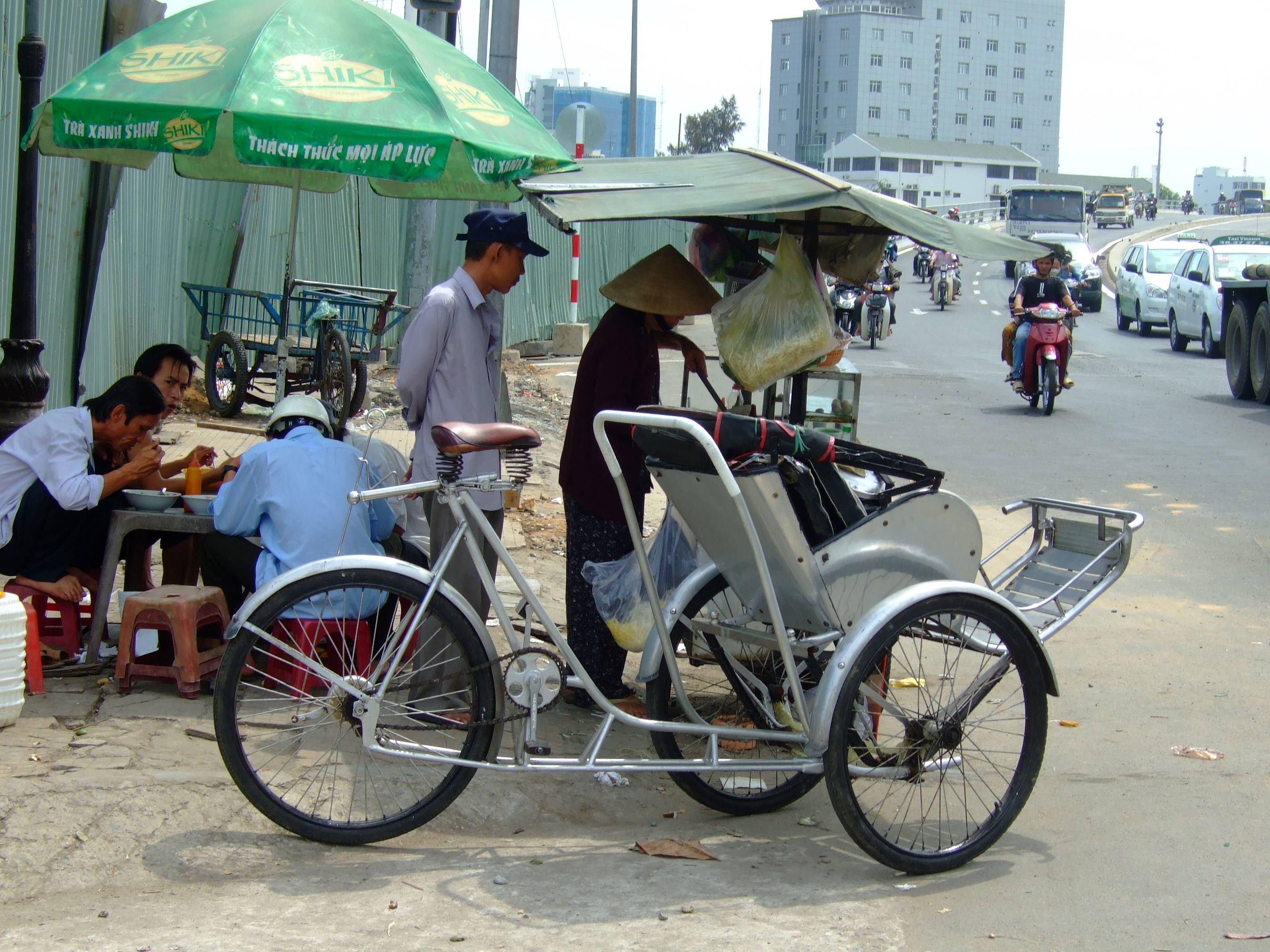 Vietnam Ho Chi Minh City street scenes push bikes Feb 2009 050