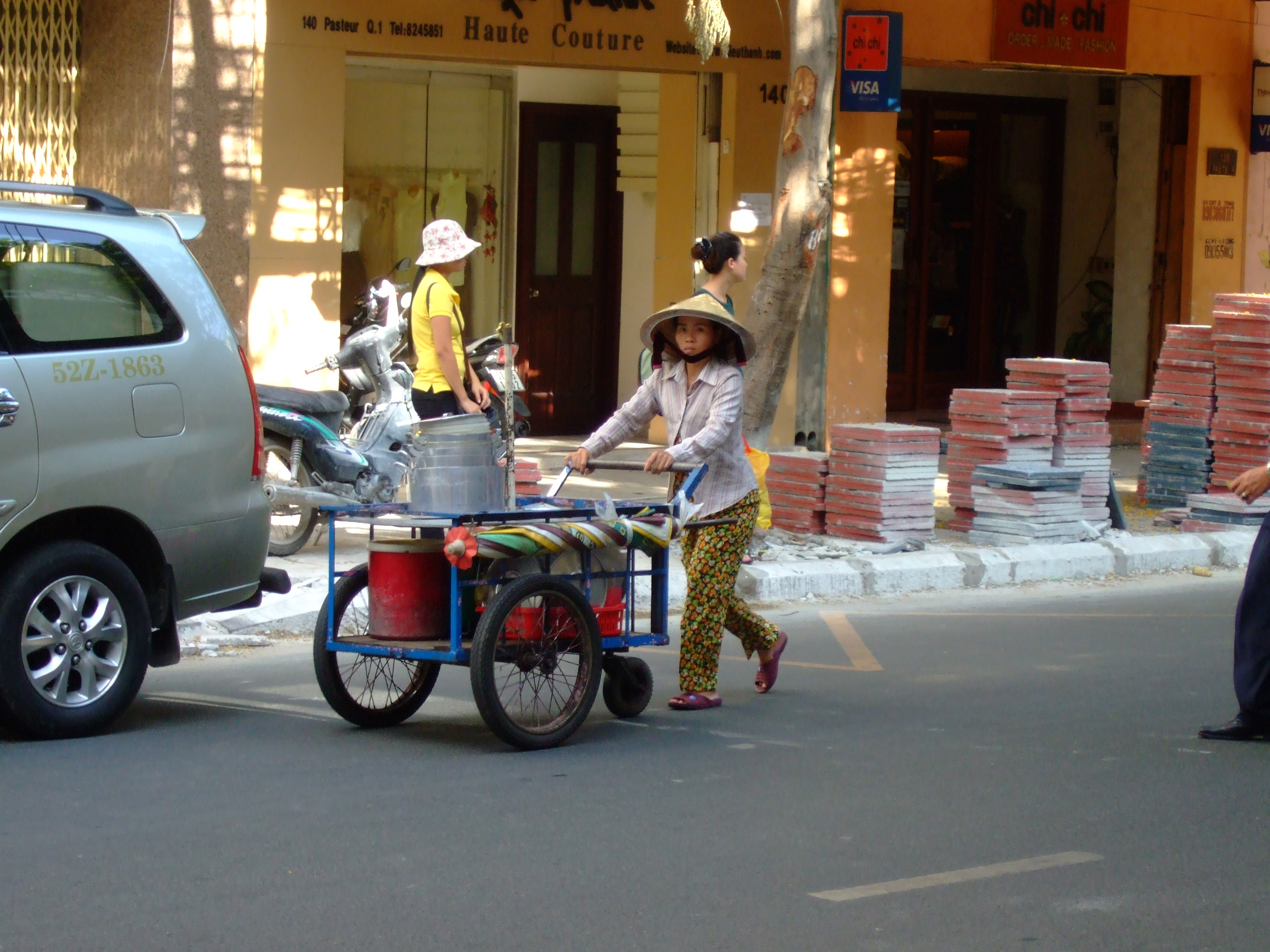 Vietnam Ho Chi Minh City street scenes push bikes Feb 2009 064
