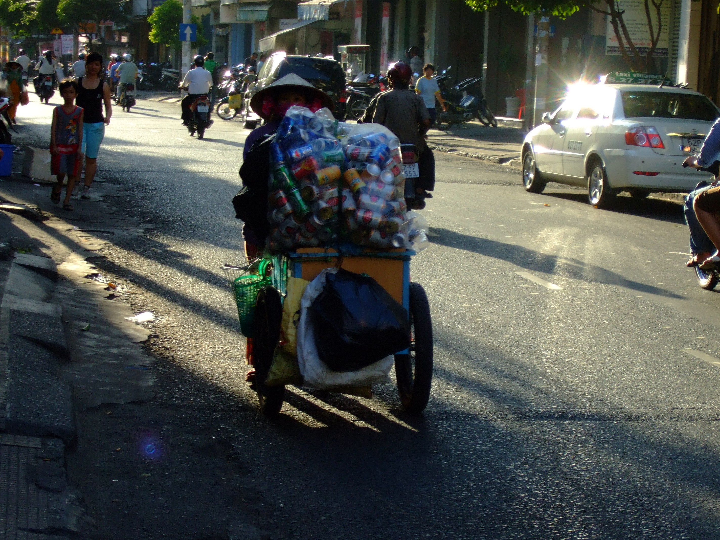 Vietnam Ho Chi Minh City street scenes push bikes Feb 2009 092