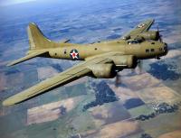 Asisbiz Boeing B 17E Flying Fortress new aircraft with no armament and no USAAF code in flight over the USA circa 1942
