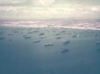 Asisbiz WWII USN color photo Allied Landing Ships Japan Aug 1945 01