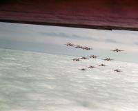 Asisbiz North American P 51 Mustangs from 8AF 361FG forming up as they climb for altitude England 1944 01