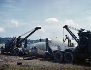 Asisbiz Army vehicle a C 2 Crash Truck used after a lockheed Ventura belly landed 01