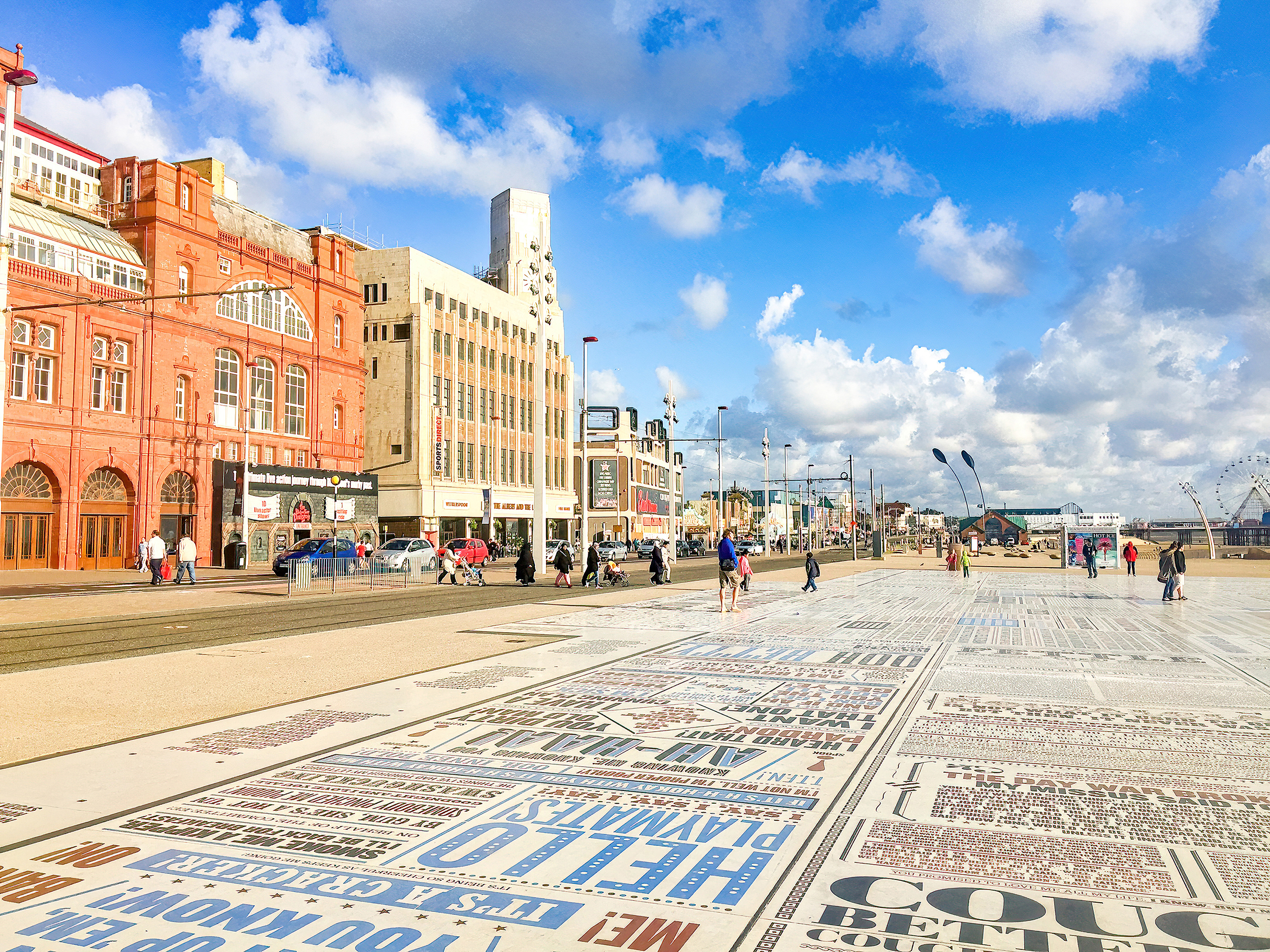 Iconic places UK Blackpool promenade England United Kingdom Jul 2015 01