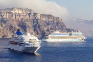 Asisbiz Marine Passenger Cruise Ships MS Aida diva AIDA Cruises moored Santorini Greece Aug 2011