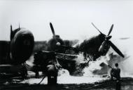 Asisbiz Douglas A 20 Havoc 12AF XXII TAC 47BG ground accident with a P 47 FRE11384