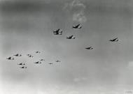 Asisbiz Douglas A 20 Havocs 9AF 416BG flying above their base form into their defensive box formation FRE11093