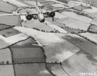 Asisbiz Douglas A 20G Havoc 9AF 410BG flys over a B 17G possibably 42 5846 B 17 Fortress 381BG535BS MS England 1944 01