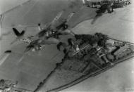 Asisbiz Douglas A 20G Havocs 9AF 416BG669BS with 2AP and 2AJ in formation over Broxted church Essex Sep 1944 FRE11111