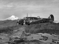 Asisbiz Avro Anson RNZAF NZ413 Navigation and Reconnaissance School flying past Mount Egmont 01
