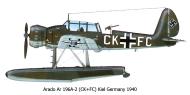 Asisbiz Arado Ar 196A Stammkennzeichen Stkz CK+FC Kiel Germany 1940 0A