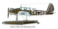 Asisbiz Arado Ar 196A2 Stammkennzeichen Stkz CK+EQ Norway 1941 0A