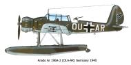 Asisbiz Arado Ar 196A2 Stammkennzeichen Stkz OU+AR Germany 1940 0A