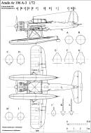 Asisbiz Aircraft technical drawing of Arado Ar 196A3 in 1.72 scale by Michal Bradac 0A