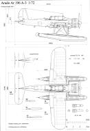 Asisbiz Aircraft technical drawing of Arado Ar 196A3 in 1.72 scale by Michal Bradac 0B