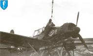 Asisbiz Arado Ar 196A with the 100 catapult emblem celebrating 100 launches from the Tirpitz 1943 LSp33