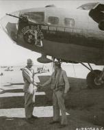 Asisbiz 42 5776 B-17F Fortress 15AF 2BG96BS Eager Beaver nose art left side 9th Sep 1943 01