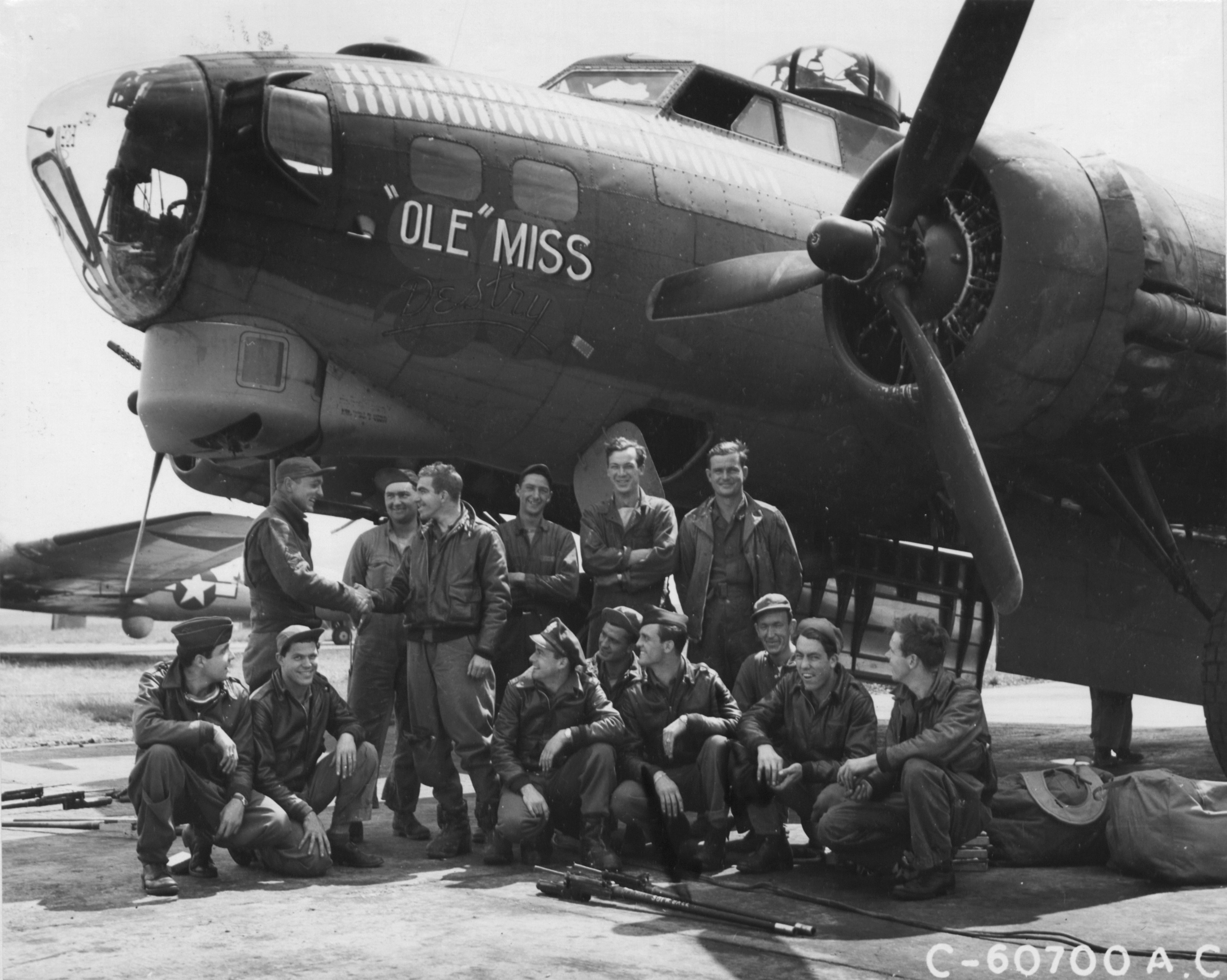 42-31501 B-17G Fortress 8AF 305BG366BS KYR Ole’ Miss Destry aka Son of a Blitz at Chelveston 2nd Jul 1944 NA1940