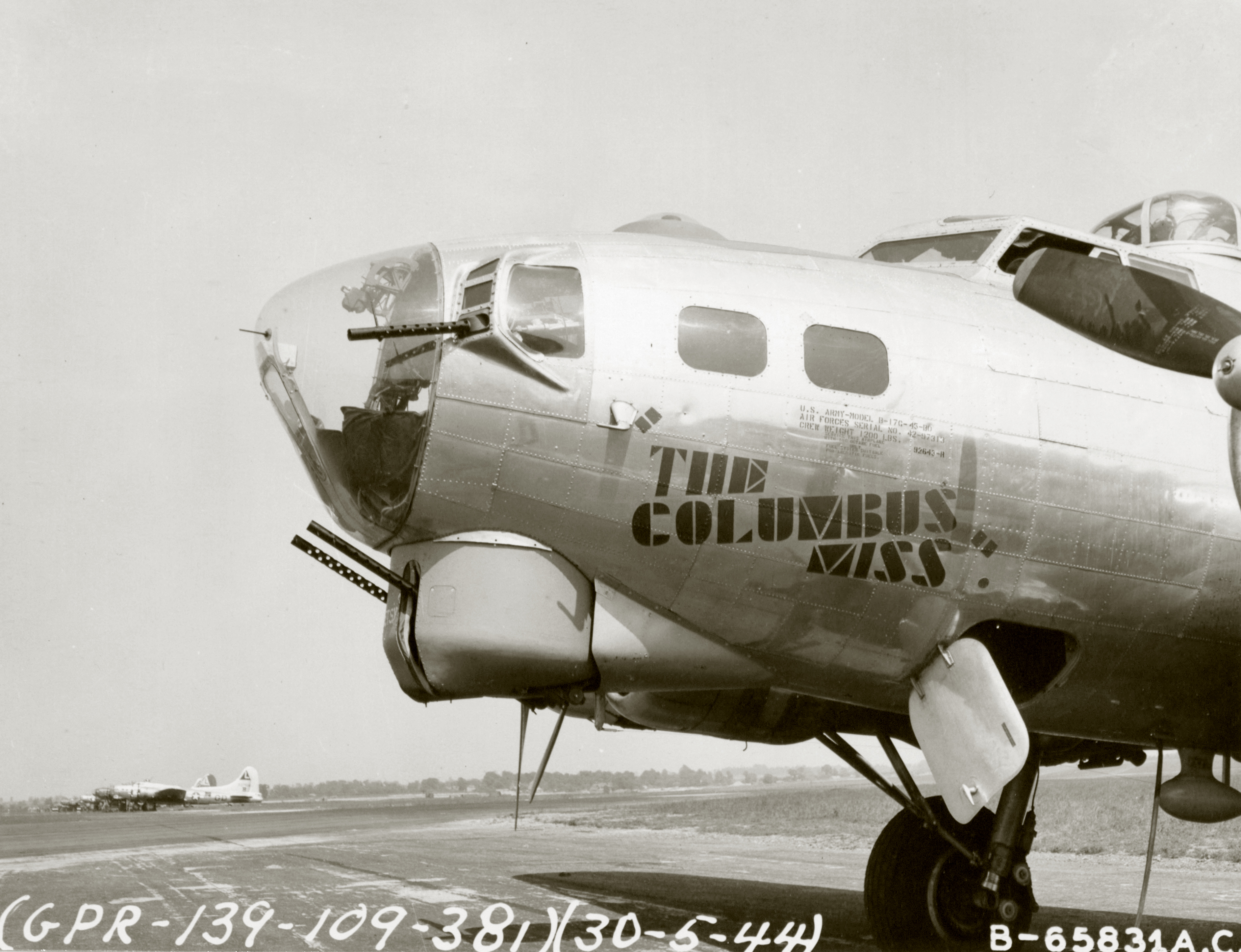 43-37514 B-17G Fortress 8AF 381BG534BS GDB My Son Bob foreground at Ridgewell 30th May 1944 NA473