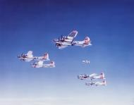 Asisbiz 42 97059 B 17G Fortresses 8AF 381BG533BS VPS Marsha Sue in formation with VPV and VPP NA552