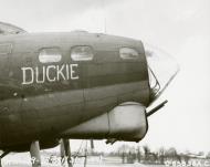 Asisbiz Boeing B 17G Fortress 8AF 381BG Duckie nose art at Ridgewell 31st Mar 1944 NA531