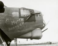 Asisbiz Boeing B 17G Fortress 8AF 381BG Myrt's Avenger nose art at Ridgewell 31st Mar 1944 NA527