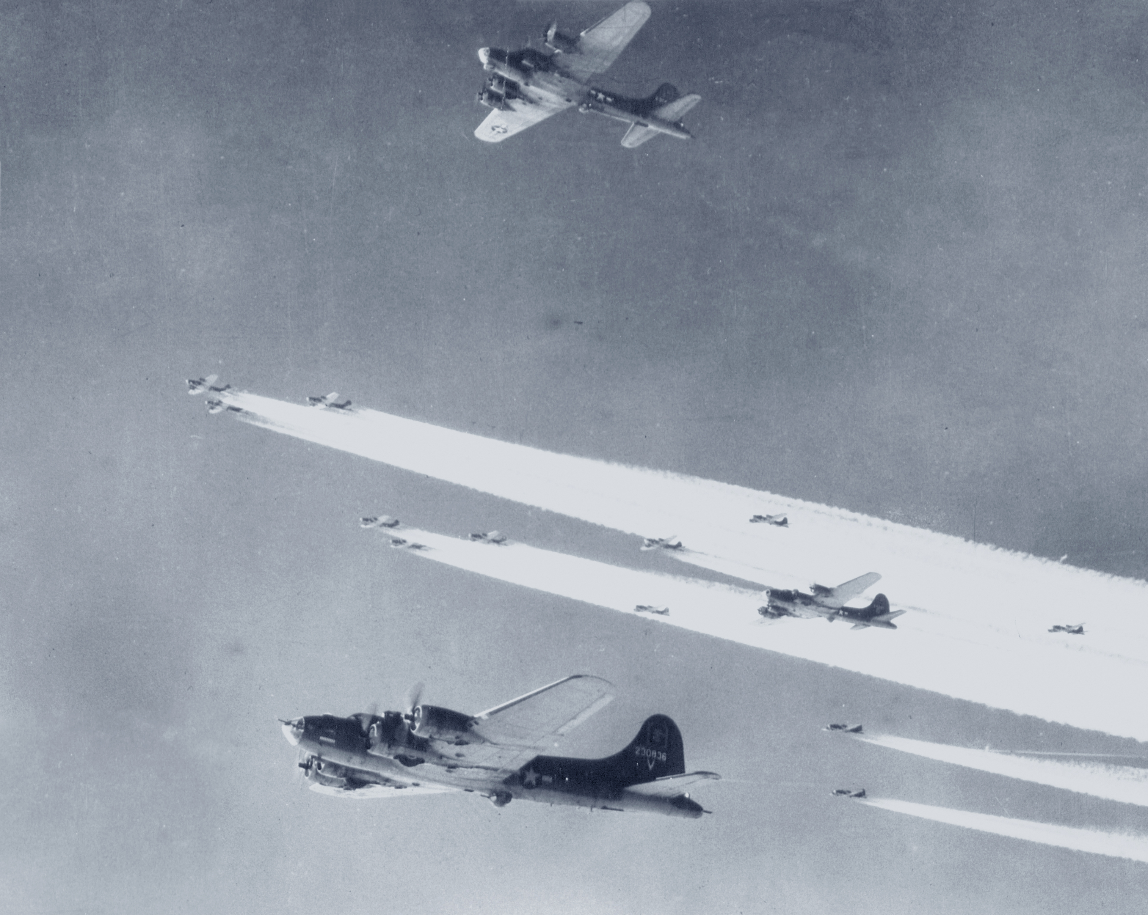 42-30836 B-17F Fortress 8AF 385BG551BS HRV Dragon Lady heading to Brunswick 21st Feb 1944 NA1292