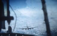 Asisbiz Boeing B 17G Fortresses 8AF 385BG viewed through anti aircraft fire from the tail gun position FRE6454