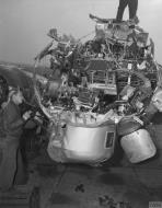 Asisbiz 43 38172 B 17G Fortress 8AF 398BG601BS 3OP Lovely Julie with severe battle damaged Cologne 15th Oct 1944 FRE1697