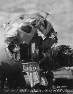 Asisbiz 44 8811 B 17G Fortress 8AF 398BG600BS N8C battle damaged Halberstadt 8th Apr 1945 FRE1682